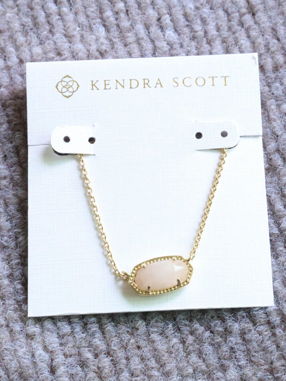 Kendra Scott Elisa Necklace - Gold Rose Quartz